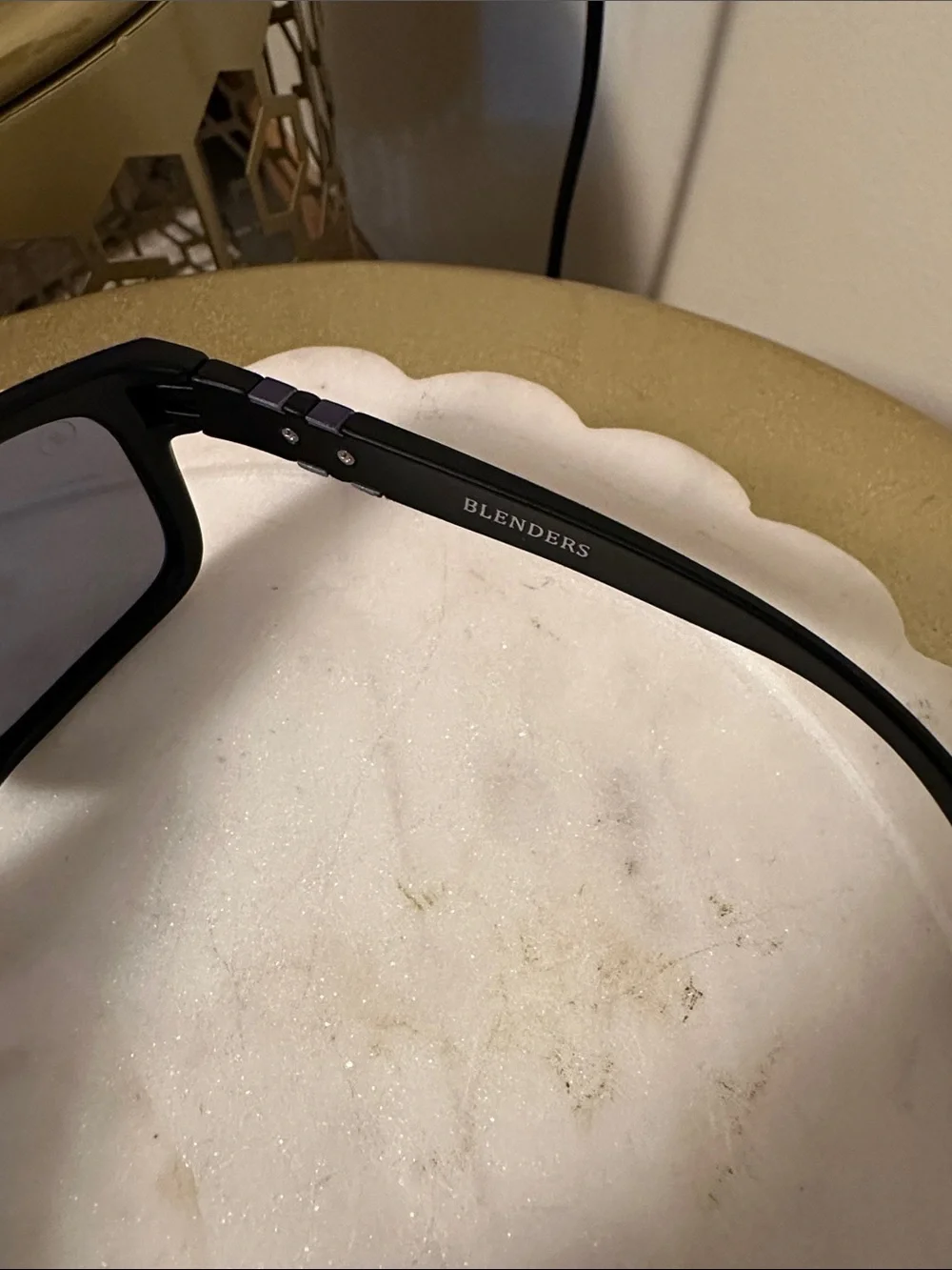 Men's Black Frame Sunglasses with Purple Mirrored Lenses